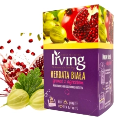 Herbata IRVING biała granat z agrestem 20 torebek